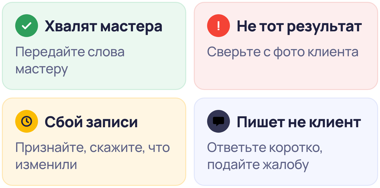 С чего начать ответ на отзыв салона красоты: на похвалу мастеру, на недовольство результатом, на жалобу на запись и на отзыв не от клиента